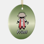 Berufs-Priester-religiöser Klerus personalisiert Keramikornament (Rechts)