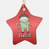 Berufs-Zahnarzt-berufliches männliches Keramikornament (Links)