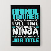 Berufsausbildung für Tiertrainer Funny Training Button (Vorderseite)