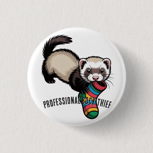 Berufsdiebin von Socken Button (Vorderseite)