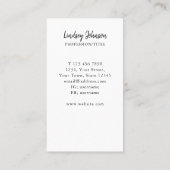 Berufsfarbige Visitenkarte (Rückseite)