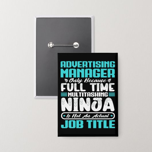 Berufsqualifikationen des Werbetreibers Button (Vorderseite/Rückseite)