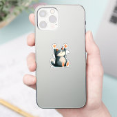 Berufsschläfer Lustige schlafende Katze Aufkleber (Telefon)