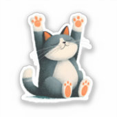 Berufsschläfer Lustige schlafende Katze Aufkleber (Vorderseite)