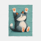Berufsschläfer Lustige schlafende Katze Fleecedecke (Vorderseite)