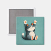 Berufsschläfer Lustige schlafende Katze Magnet (Vorderseite/Rückseite)