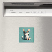 Berufsschläfer Lustige schlafende Katze Magnet (In Situ (Geschirrspüler))