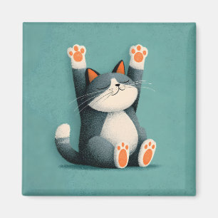 Berufsschläfer Lustige schlafende Katze Magnet