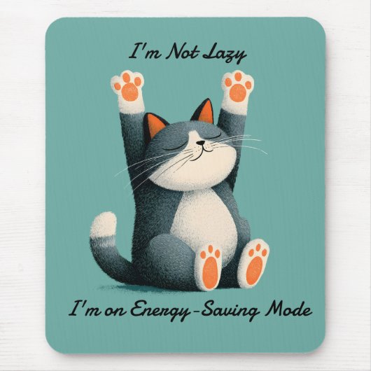 Berufsschläfer Lustige schlafende Katze Mousepad (Vorne)