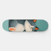 Berufsschläfer Lustige schlafende Katze Skateboard (Horizontal)