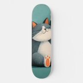 Berufsschläfer Lustige schlafende Katze Skateboard (Vorderseite)