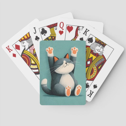 Berufsschläfer Lustige schlafende Katze Spielkarten (Rückseite)