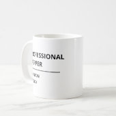 Berufsschläfer Lustiger Ruhestand Kaffeetasse (Vorderseite Links)