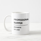 Berufsschläfer Lustiger Ruhestand Kaffeetasse (Links)