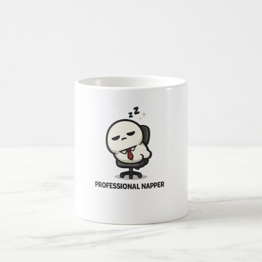 Berufsschläfer - Süßer müder Charakter Büro Kaffeetasse (Mittel)