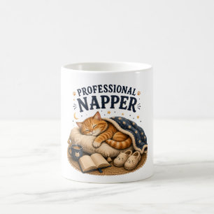 Berufsschläfer – Süßes Schlafkatzen-Cozy-Design Kaffeetasse