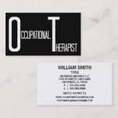 Berufstherapeut Word-Visitenkarte Visitenkarte (Vorne/Hinten)