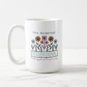 Berufstherapeutische Wildblumen Lehrername Kaffeetasse (Links)