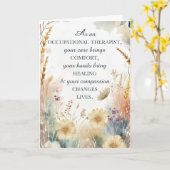 Berufstherapie Monatsaufwertung Aquarellfarben Karte (Gelbe Blume)