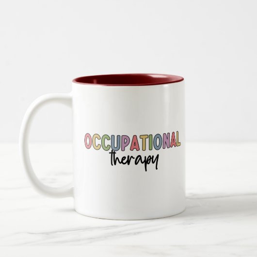 Berufstherapie OT Student Grad Geschenke Zweifarbige Tasse (Links)