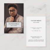 Berufsvisitenkarte mit Foto Visitenkarte (Vorne/Hinten)