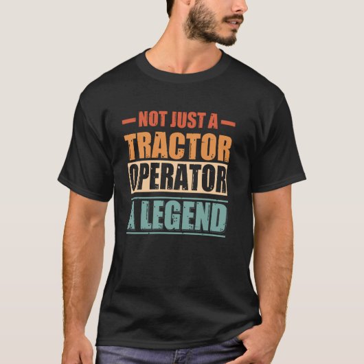 Berufszitat Retro-Traktorenführer T-Shirt (Vorderseite)