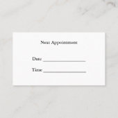 Berufungskarte für Psychologen Terminkarte (Rückseite)