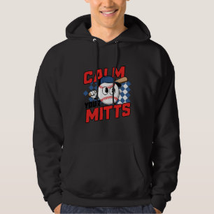 Beruhige deine Handschuhe Baseball-Cartoon-Design Hoodie