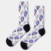 Beruhige deinen Geist, es gibt dir etwas zu tun Socken (Linkes Detail)