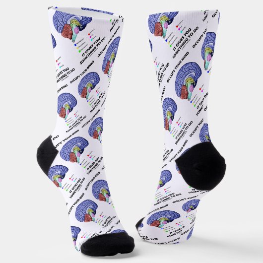 Beruhige deinen Geist, es gibt dir etwas zu tun Socken (Gewinkelt)
