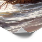 Beruhige den Sturm, Christliche Kunst, Friede sei  Poster (Ecke)