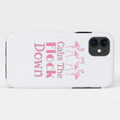 Beruhige dich auf dem Flock Funny Flamingo Case-Mate iPhone Hülle (Rückseite (Horizontal))