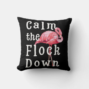Beruhige dich beim Flamingo Girl Funny Flamingo Kissen