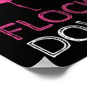 Beruhige dich beim rosa Flamingo Sommergeschenk Poster (Ecke)