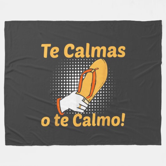 Beruhige dich oder ich beruhige dich Spanische Mut Fleecedecke (Vorderseite (Horizontal))