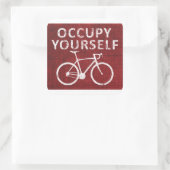 Beruhige dich selbst quadratischer aufkleber (Tasche)