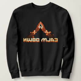 Beruhige dich! Spiegelbild-umgekehrte Typografie Sweatshirt