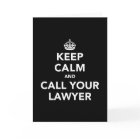 Beruhige dich und ruf deinen Anwalt an.