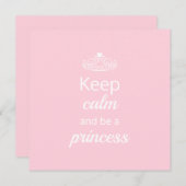 Beruhige dich und sei eine Prinzessin pink (Vorne/Hinten)