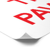 Beruhige dich und vertraue dem Pfandmakler. Poster (Ecke)