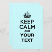 Beruhigen mit dem Text behalten Einladung (Vorne/Hinten)