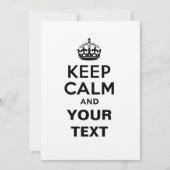 Beruhigen mit dem Text behalten Einladung (Vorderseite)