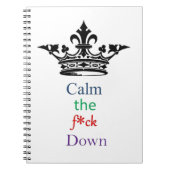Beruhigen Sie das F*ck unten Notizblock (Vorderseite)