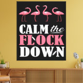 Beruhigen Sie den Flamingo-Rosa Leinwanddruck (Insitu (Wohnzimmer))