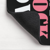 Beruhigen Sie den Flamingo-Rosa Mousepad (Ecke)