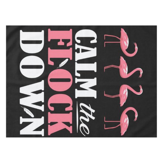 Beruhigen Sie den Flamingo-Rosa Tischdecke (Vorderseite (Horizontal))