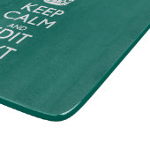 Beruhigen Sie sich und lassen Sie Ihren Text auf A Schneidebrett (Ecke)