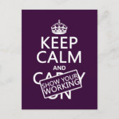 Beruhigen und anzeigen (egal in welcher Farbe) beh Postkarte (Vorderseite)