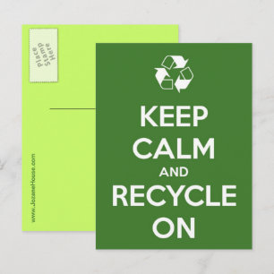 Beruhigen und auf der Postkarte Gerecycelt
