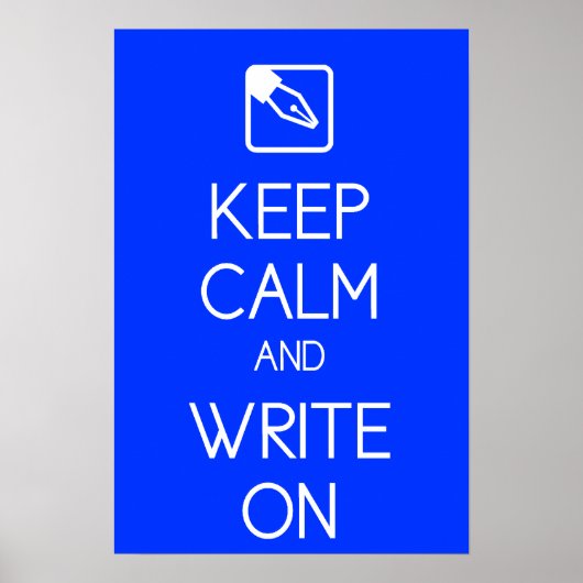 Beruhigen und auf Drucken schreiben behalten Poster (Vorne)